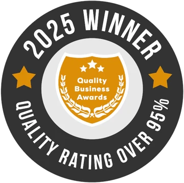 Quality Business Awards 2025 winner, quality rating over 95%