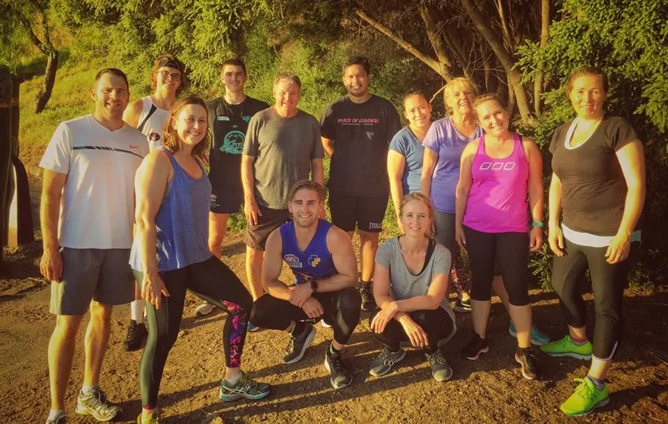 An evening outdoor group in the park